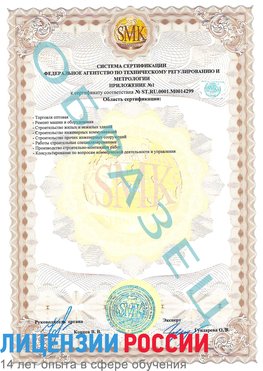 Образец сертификата соответствия (приложение) Заринск Сертификат ISO 14001